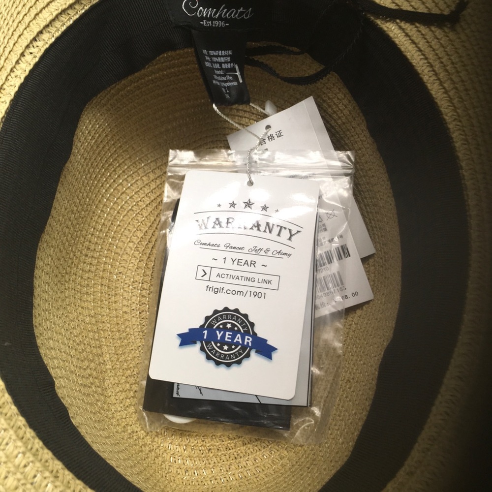 Comhats straw summer beach hat. - Picture 6 of 7